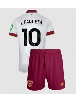 Billige West Ham United Lucas Paqueta #10 Tredjedraktsett Barn 2024-25 Kortermet (+ Korte bukser)